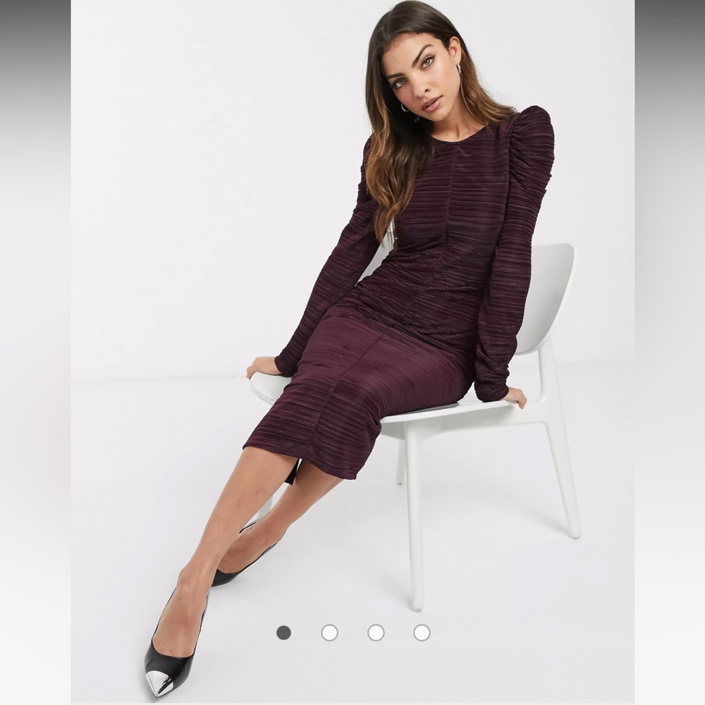 ASOS Plisse Midi Dress